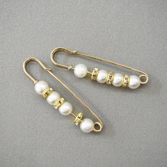 Metal Rhinestone Golden Brooch Pin Women's Accessories
