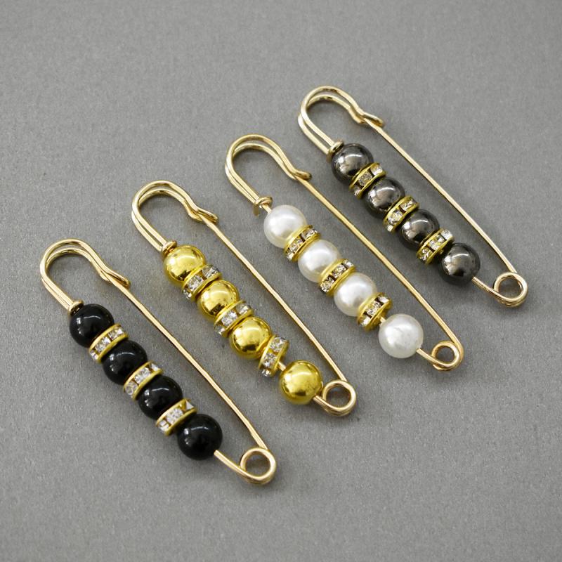 Metal Rhinestone Golden Brooch Pin Women's Accessories