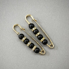 Metal Rhinestone Golden Brooch Pin Women's Accessories