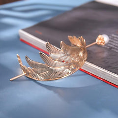 Minimalist Hair Slide Faux Pearl Vintage Hair Pin