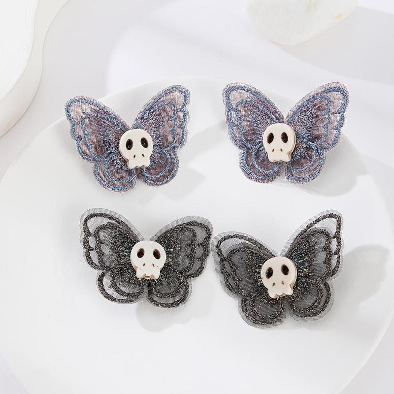 Butterfly Skull Hair Clip Y2K Punk Barrette Hair Accessories For Women Cosplay