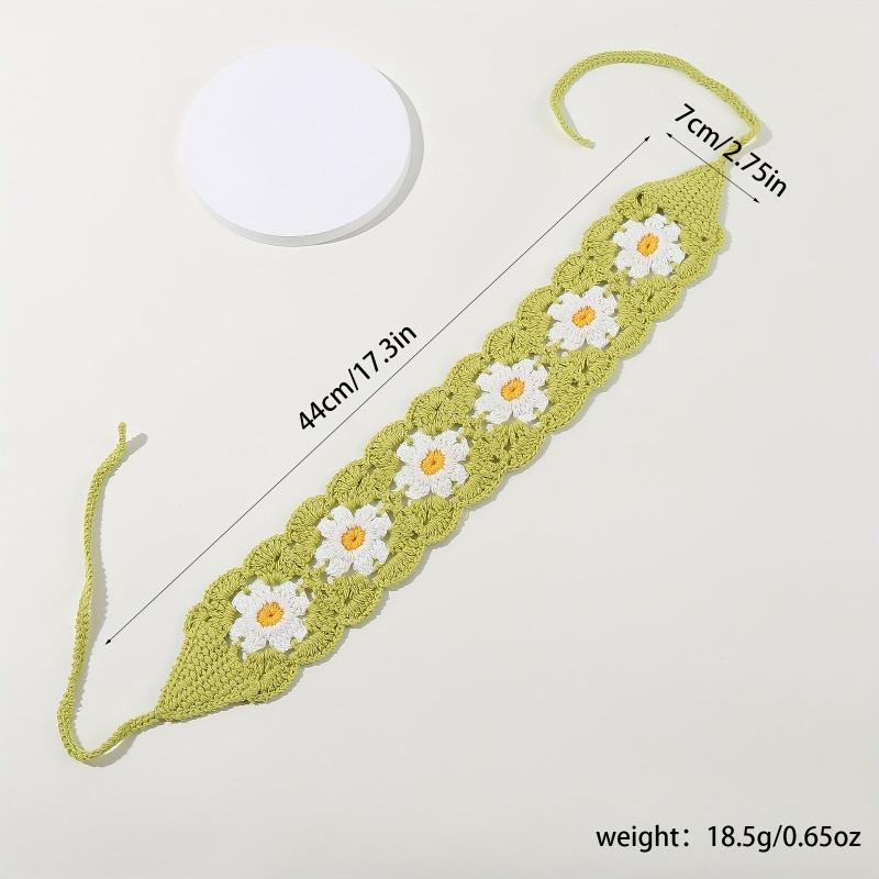 Crochet Sun Flower Headband Woven Hair Band Accessory