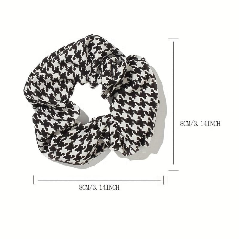 Plaid Hair Tie Elastic Scrunchie Ponytail Hair Rope Accessory