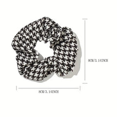 Plaid Hair Tie Elastic Scrunchie Ponytail Hair Rope Accessory