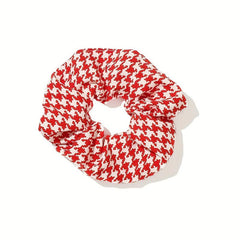 Plaid Hair Tie Elastic Scrunchie Ponytail Hair Rope Accessory