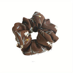Flower Pattern Hair Tie Elastic Scrunchie Ponytail Hair Rope