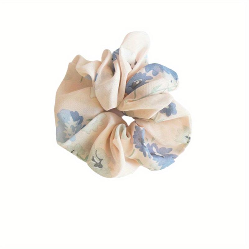 Flower Pattern Hair Tie Elastic Scrunchie Ponytail Hair Rope