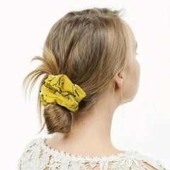 Flower Pattern Hair Tie Elastic Scrunchie Ponytail Hair Rope