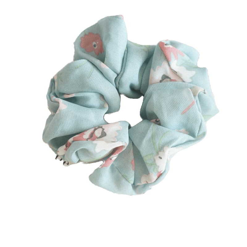Flower Pattern Hair Tie Elastic Scrunchie Ponytail Hair Rope