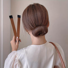 2pcs Curly Hair Stick Bun Maker Hair Styling Accessories