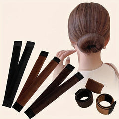2pcs Curly Hair Stick Bun Maker Hair Styling Accessories
