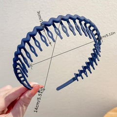 8pcs Candy Teeth Hair Band Solid Headband Style Head Hoop For Skincare Makeup