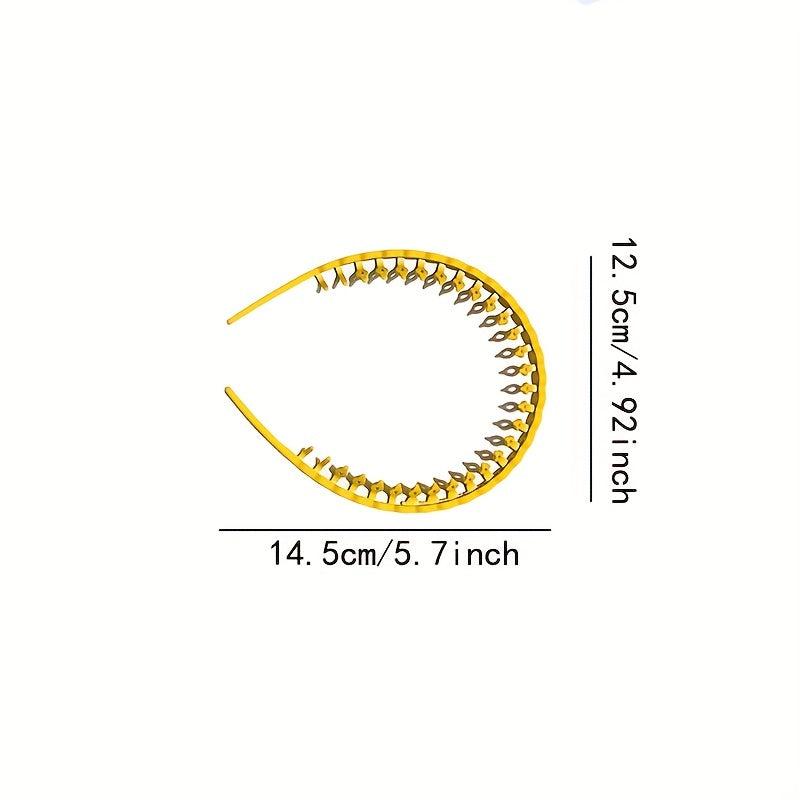 2pcs Solid Teeth Hair Band, Sweet Style Headband for Women Girls