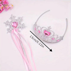 Baby Girls Halloween Tiara Crown & Wand Set
