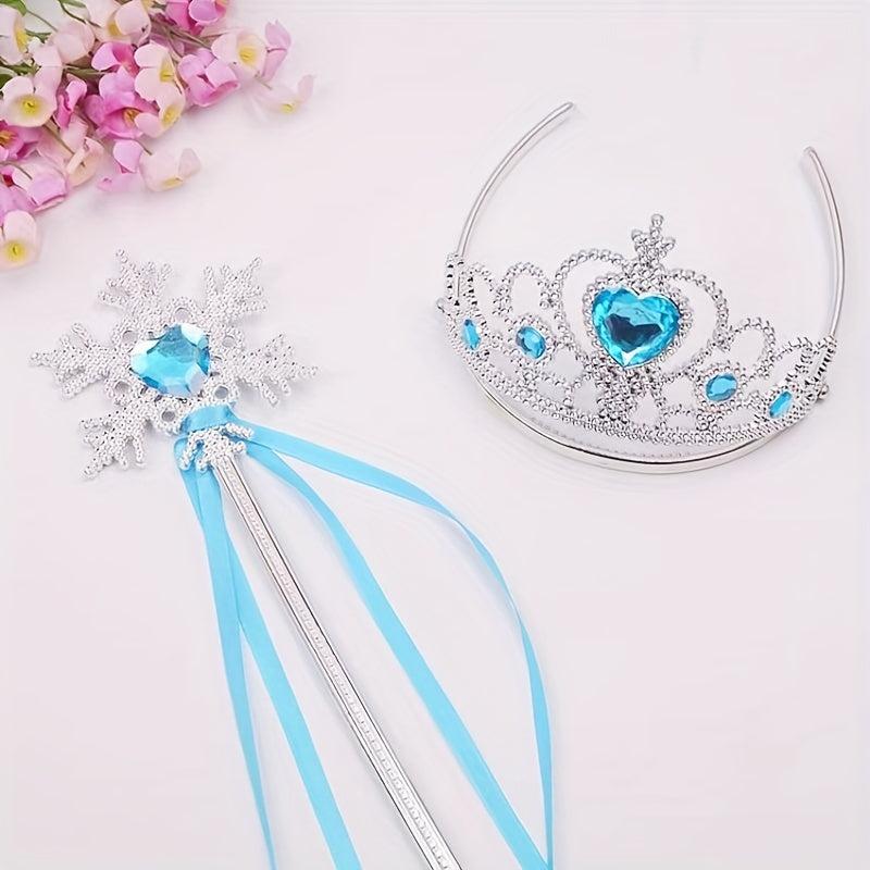 Baby Girls Halloween Tiara Crown & Wand Set