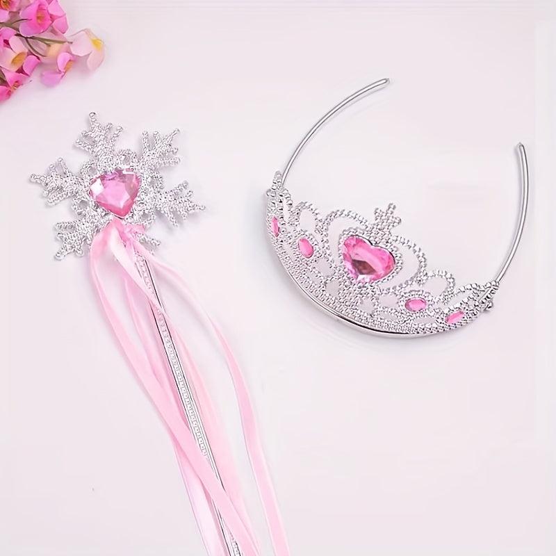 Baby Girls Halloween Tiara Crown & Wand Set
