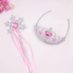Baby Girls Halloween Tiara Crown & Wand Set