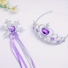 Baby Girls Halloween Tiara Crown & Wand Set