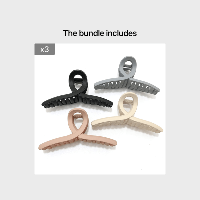 4pcs Matte Solid Hair Clips for Women