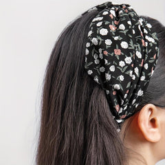 Criss Cross Headband Stretchy Hair Band Floral Printed Hair Band Style Headdress