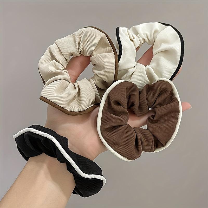 Scrunchies Contrast Trim Hair Rope Hair Accessories For Women