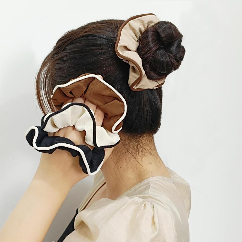 Scrunchies Contrast Trim Hair Rope Hair Accessories For Women