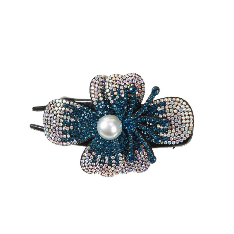 Rhinestone Flower Hair Claw Clip Non Slip Strong Hold Grip Hair Jaw Clip