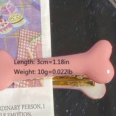Bone Shape Hair Clip Non slip Duck Billed Clip Side Clip Bags Clip Hair Accessor