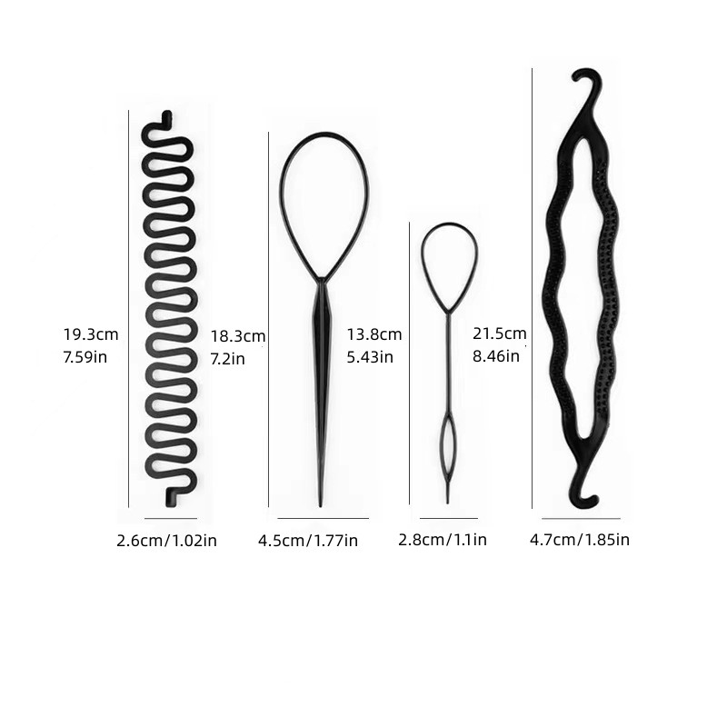 4pcs Magic Hair Braiding Set Hair Styling Set For Braids