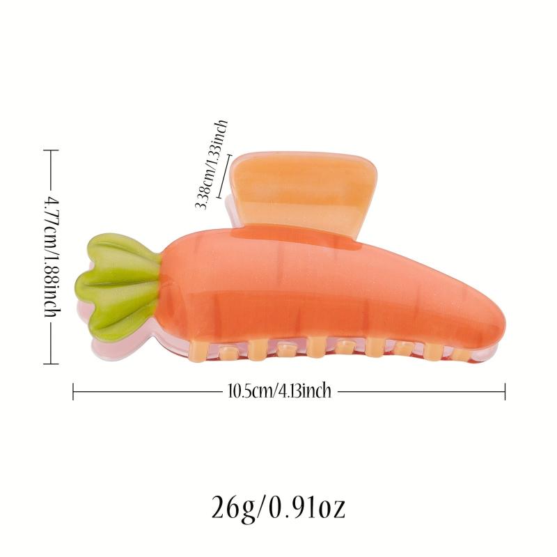 2pcs Fruit Series Hair Clip Acrylic Hair Clip PVC Watermelon Strawberry Shape