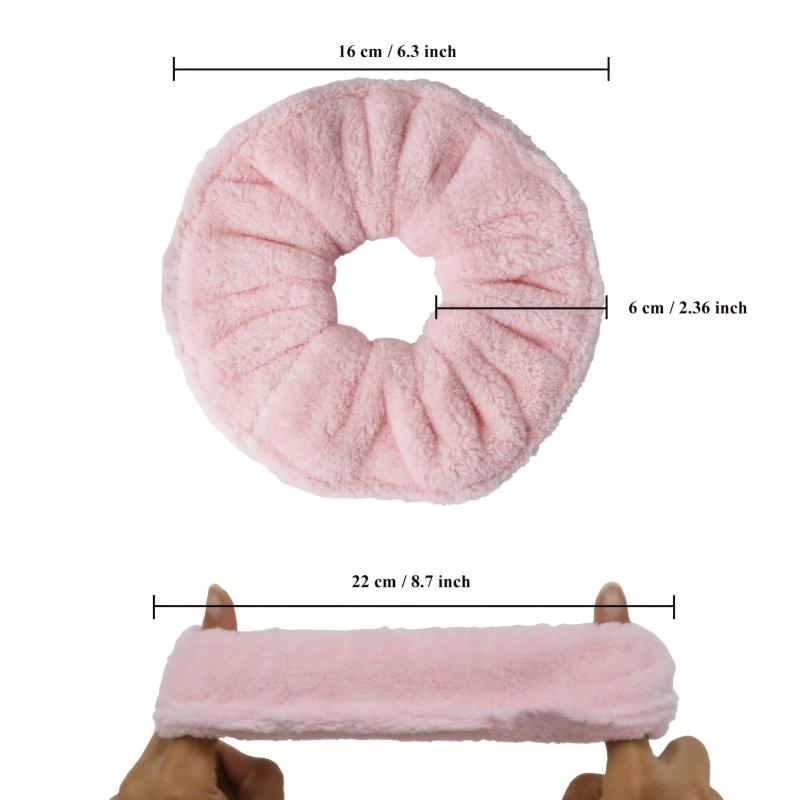 2 Pcs Large Towel Scrunchies Hair Ties For Women And Girls