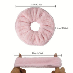 2 Pcs Large Towel Scrunchies Hair Ties For Women And Girls