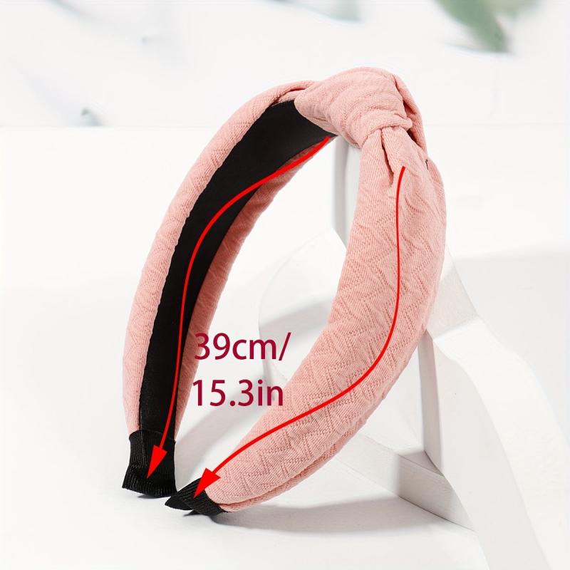 Solid Cross Knotted Headband Elastic Hair Band for Women and Girls