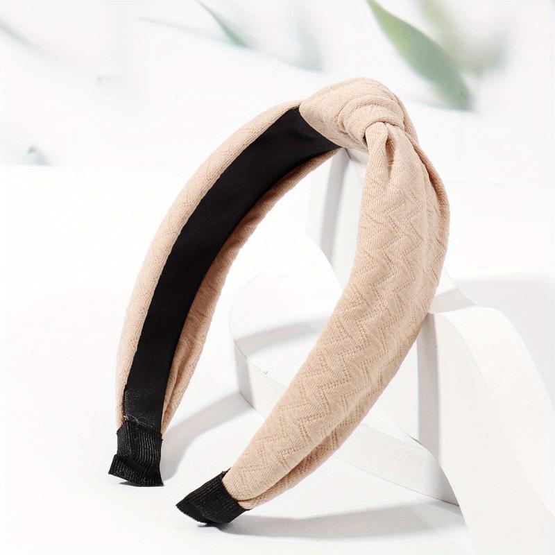 Solid Cross Knotted Headband Elastic Hair Band for Women and Girls
