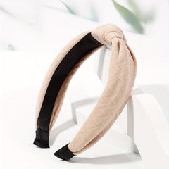 Solid Cross Knotted Headband Elastic Hair Band for Women and Girls