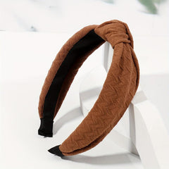 Solid Cross Knotted Headband Elastic Hair Band for Women and Girls