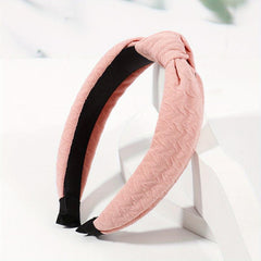 Solid Cross Knotted Headband Elastic Hair Band for Women and Girls