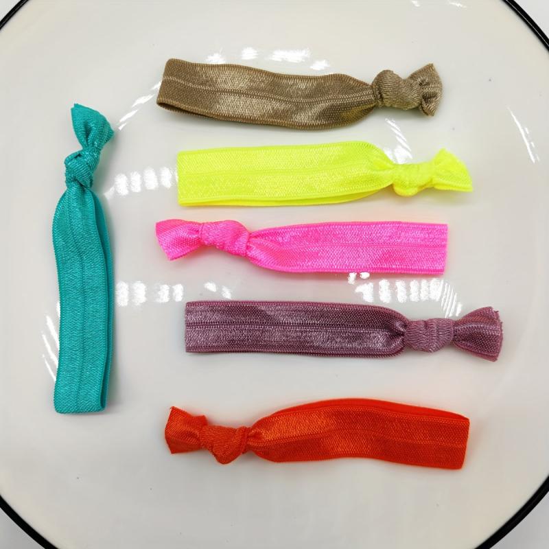 50pcs Ribbon Hair Tie Knotted Hair Rope Ponytail Holder Hair Tie Women