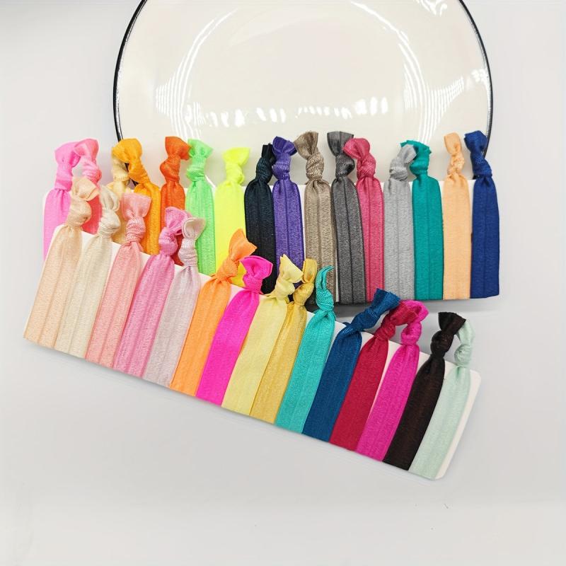 50pcs Ribbon Hair Tie Knotted Hair Rope Ponytail Holder Hair Tie Women