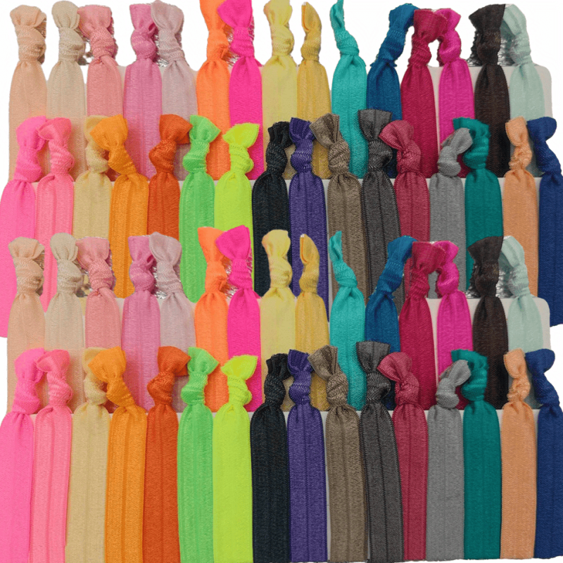 50pcs Ribbon Hair Tie Knotted Hair Rope Ponytail Holder Hair Tie Women