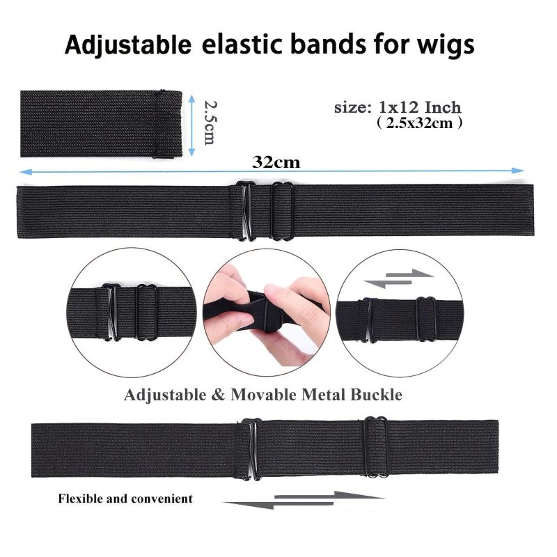 6pcs Adjustable Lace Elastic Bands Straps For Wigs
