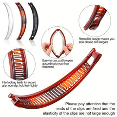 Vintage Hair Clip Banana Clip Large Ponytail Holder for Women
