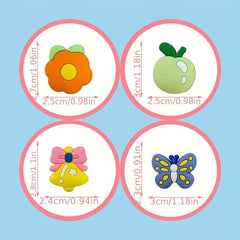 10pcs Shoe Charm Shoe Buckle Butterfly Cherry Shape DIY Accessories