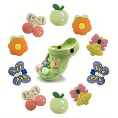 10pcs Shoe Charm Shoe Buckle Butterfly Cherry Shape DIY Accessories