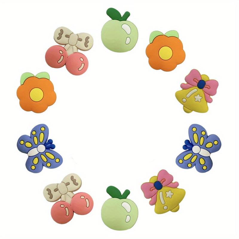 10pcs Shoe Charm Shoe Buckle Butterfly Cherry Shape DIY Accessories