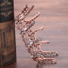 Vintage Golden Queen Princess Tiaras Crowns Crystal Rhinestone Diadems