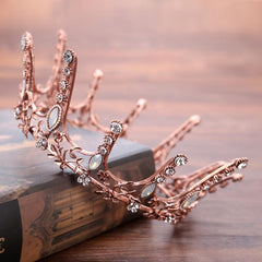 Vintage Golden Queen Princess Tiaras Crowns Crystal Rhinestone Diadems