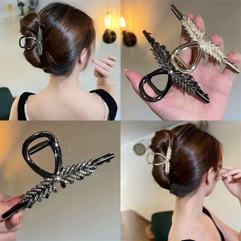 Wheat Shape Hair Claw Shark Claw Back Head Hair Clip for Women