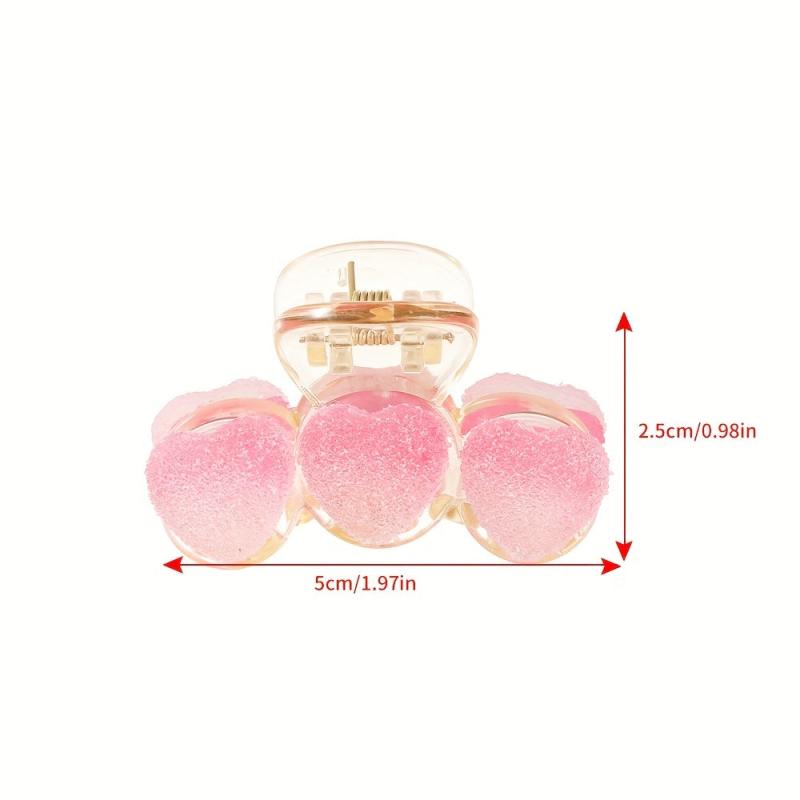 Heart Shaped Hair Claw Flower Hair Clip Women Girls Hair Accessories