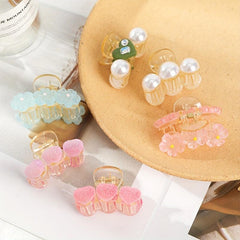 Heart Shaped Hair Claw Flower Hair Clip Women Girls Hair Accessories